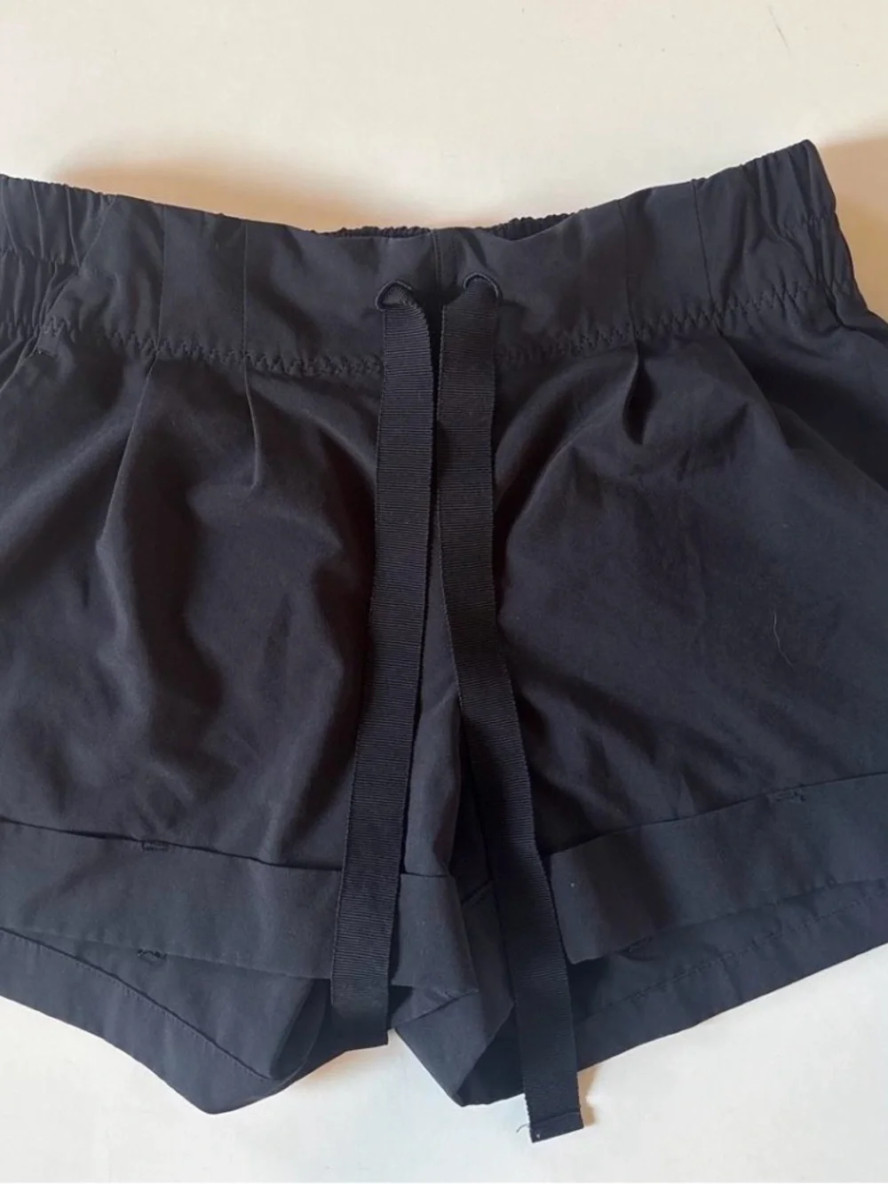 lululemon athletica Black Elastic-Waist Athletic Shorts